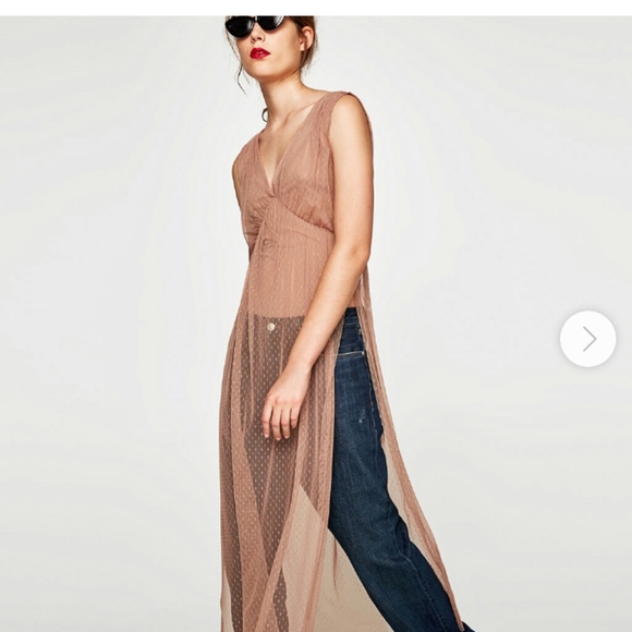 Zara Dresses & Skirts - zara tulle bodysuit dress